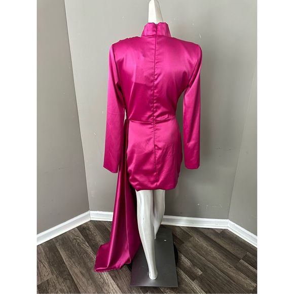 Michael Costello Collection Robbie Draped Minidress US 10 $675 - Picture 11 of 12
